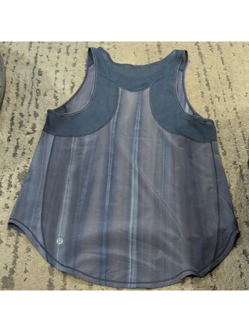Lululemon Sculpt Tank Brushed Spray Dye White Code Blue